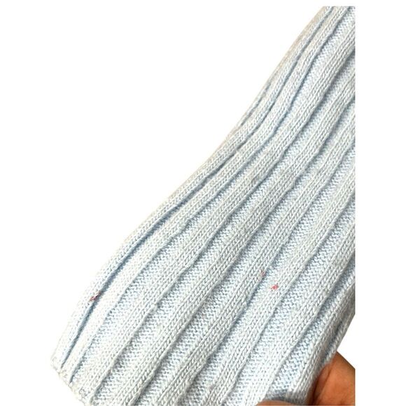 Vintage smooches Y2K Blue Gray Chunky Knit Cardigan Sweater Size M - Picture 7 of 9